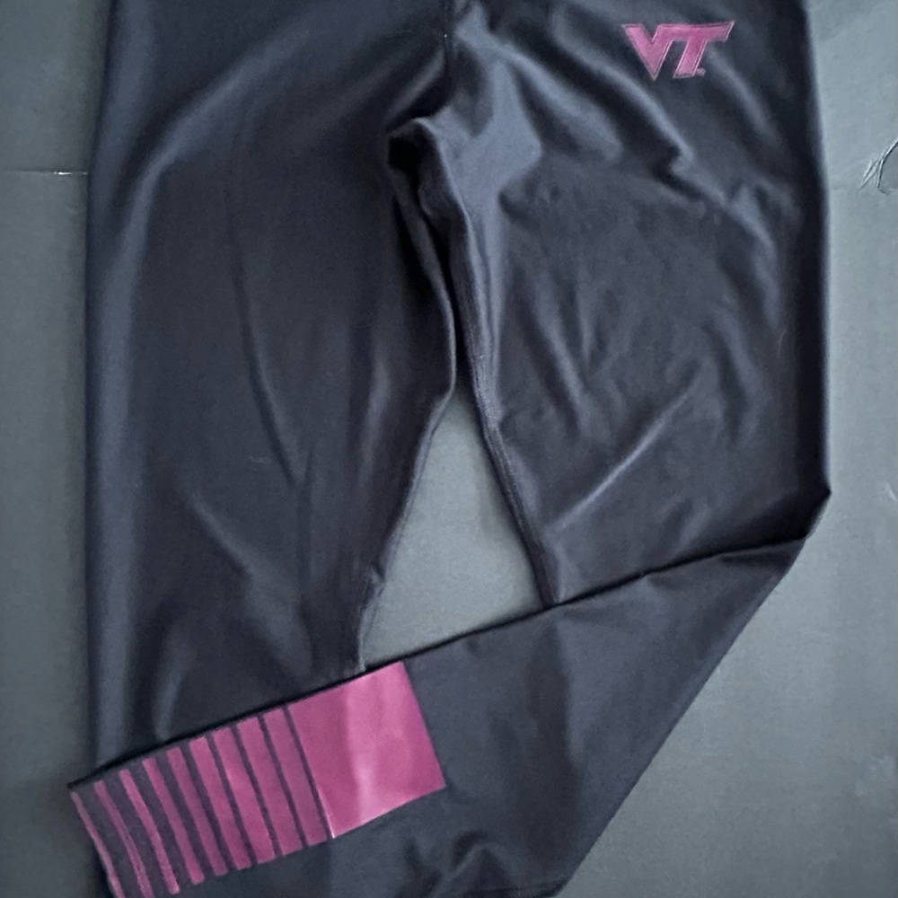 Nike Black and Purple Women's Leggings